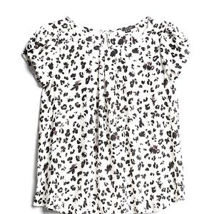 Papermoon Bastille Tulip Sleeve Blouse White/Black